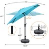 Ainfox 7.5ft Patio Umbrella With Modern Umbrella Base - 4 of 4