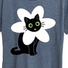Women's - Instant Message - Derpy Flower Cat Short Sleeve Graphic T-Shirt - 2 of 4