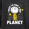 Women's - Peanuts - Charlie Astronaut I Need To Find A New Planet Lightweight French Terry Slouchy - 2 of 4