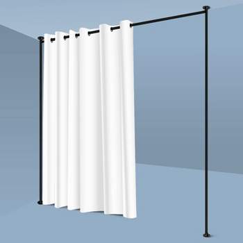 Room/Dividers/Now Zenfinit Curtain Divider Stand Freestanding Vertical Tension Stand, Large Black