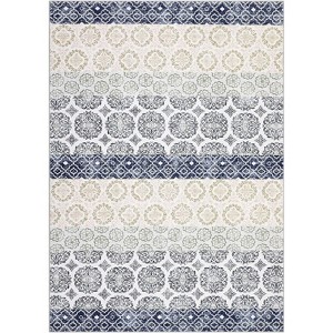 Acekool Washed Velvet Area Rug - Soft High-Density Brocade Carpet for Living Room & Bedroom, Easy Care Foldable Design - 1 of 4
