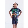 Monster Jam Megalodon El Toro Loco Grave Digger Pullover Pajama Shirt and Shorts Sleep Set Toddler - 2 of 4