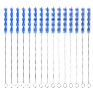 Unique Bargains Long Handle Wire Bristles Bottle Drinking Straw Cleaning Brushes 15 Pcs - 1 of 4