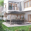 Outsunny 11' x 11' Grill Gazebo Canopy, Hardtop Gazebo with Three Bar Counters, Metal and Acrylic Combined Roof - 2 of 4
