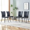 NicBex Dining Chairs Set of 2/4,Modern Dining Room Chairs with PU Leather Curved Backrest and Metal Legs - 2 of 4