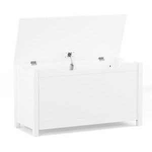 GlasFlength Decorative Storage Cabinets Farmhouse Modern Style, Ample Storage, Sturdy Build, Natural with Spaious Compartment, White, 31.5"*13"*16.7" - 1 of 4