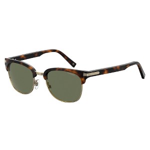 Polaroid PLD 2076/S 086_UC Unisex Rectangle Polarized Sunglasses Havana/Gold 53mm - 1 of 3