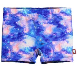 City Threads USA-Made Girls UPF 50+ Printed Swim Boy Shorts - 1 of 4