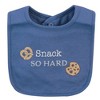 Hudson Baby Infant Boy Cotton Bibs, Food Puns Boy, One Size - 3 of 4