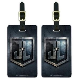 Justice League Movie Logo Luggage ID Tags Set of 2 - 1 of 4