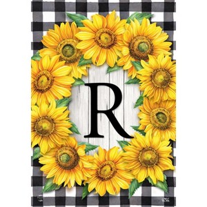 Briarwood Lane Everyday Garden Flag 12x18 For Outdoor Sunflowers Monogram R Garden Flag Flags For Outside - 1 of 4