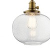 Avery 9.75" 1 Light Mini Pendant with Clear Seeded Glass in Brushed Nickel - 4 of 4