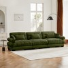 Dexmalle 3 Seat Modern Velvet Sofa with Comfortable Seat and Back Support,Olive Green - 3 of 4