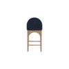 Meridian Furniture,Waldorf Navy Chenille Fabric Stool - 2 of 4