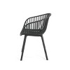 Set of 2 Plastic Outdoor Dining Chairs with Perforated Backs,Weather-Resistant Seating for Balcony or Garden-Cuddlewood - 3 of 4