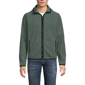 Lands' End Men's Anyweather Fleece Hooded Full Zip Jacket - 1 of 4