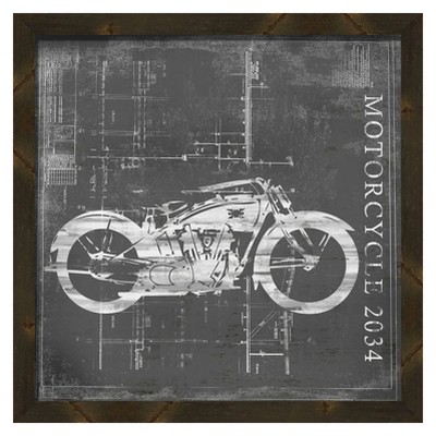 20" x 20" Motorcycle Single Picture Frame Brown - PTM Images