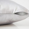 DSVIMOY Support Pillow Decorative Throw Pillow with Satin Finish for Sofa or Bed Use, Silver, 17"*17"*2" - 4 of 4
