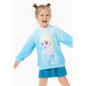 Disney Princess Toddler Sweatshirts Frozen Elsa and Anna Hoodie Graphic Pullover Tops - 1 of 4