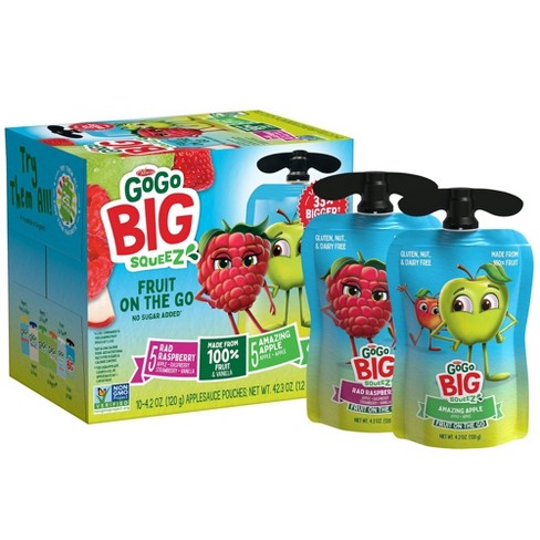 Gogo Squeez Big Variety Pack Apple Apple Rasp Straw Van 42 3oz 10ct Target