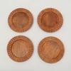 13"Handcrafted Wood Brown Charger Plate| Wooden Dinning Placemat|Artisan Wood Tableware - 4 of 4
