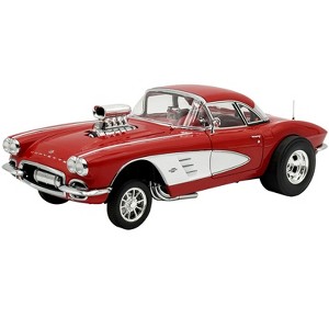 1961 Chevrolet Corvette Gasser Roman Red with Red Interior Limited Edition to 300 pieces 1/18 Diecast Model Car by ACME - 1 of 4
