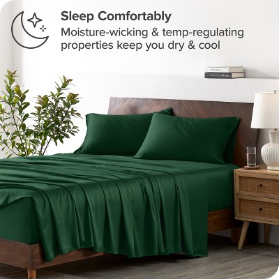 Forest Green Twin XL Bamboo Deep Pocket Sheet Set