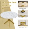 PAGED Extendable Dining Table Modern Round Kitchen Table with X-shaped Base, 42-59" Living Room Table for 4/6 Person, Space Saving - 4 of 4