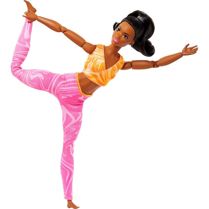 Barbie Made to Move Fashion Doll, Brunette Wearing Removable Sports Top &#38; Pants, 22 Bendable Joints (Target Exclusive), 4 of 8