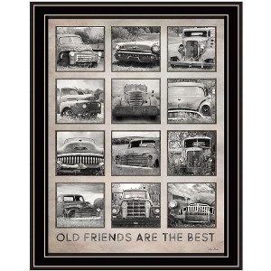 HomeRoots Old Friends Cars Are The Best Black Framed Print Wall Art - 1 of 3