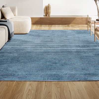 JONATHAN Y Cole Modern Minimalist Pinstripe High-Low Area Rug