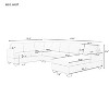 3-Piece U-Shape Sectional Sofa Sleeper Couch with Thick Cushions, Chaise Lounge Couch for Living Room, Indoor Furniture - Maison Boucle - 4 of 4