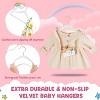 HOUSE DAY 11.8 Inch Velvet Baby Hangers White 60 Pack - 3 of 4