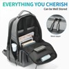 Unique Bargains Waterproof Expandable Business Backpacks with Laptop Compartment 18.9" x 13.8" - 3 of 4