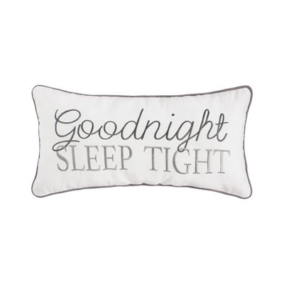 C&F Home 12" x 24" Goodnight Sleep Tight Embroidered Cotton Decorative Accent Throw Pillow