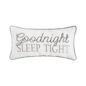 C&F Home 12" x 24" Goodnight Sleep Tight Embroidered Cotton Decorative Accent Throw Pillow - 1 of 4