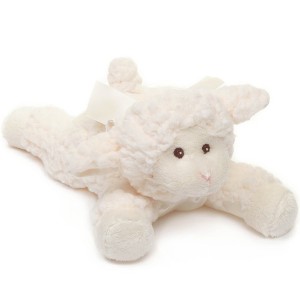 Bearington Baby Baa Plush Stuffed Animal Lamb with Rattle, 8 inches - 1 of 4