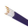 Unique Bargains Pointed Tip Brush for Watercolor Nylon Metal Plastic 6 Pcs - 3 of 3