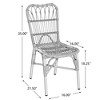 CAVINAS Modern Outdoor Dining Chairs Set of 2, PE Wicker Patio  Dining Chairs with Iron Frame,All-Weather Rattan Chairs for Garden, Poolside, Backyard - 3 of 4
