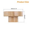 Unique Bargains Pure Wood Flat Round Dresser Drawer Knobs with Screws for Cupboard - 2 of 4