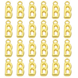 Unique Bargains Metal Bulk Elegant DIY Crafts Jewelry Making Initial Pendants 50 Pcs - 1 of 4