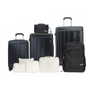 Whisen 9-Piece Luggage Set with Hardshell 20” Carry-On, 24” Medium, 28” Large Suitcases with TSA Lock, Backpack, Toiletry Bag, Storage Bags - 1 of 4
