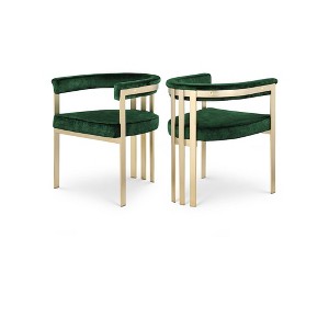 Meridian Furniture,Marcello Velvet Dining Chair, Set of 2 - 1 of 4