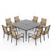 EROMMY 9 Piece Patio Dining Set, Outdoor Dining Table And Chairs Set For 8, 8 Textilene Chairs - 3 of 4