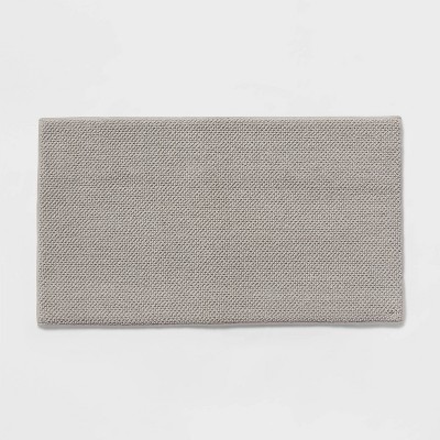 Mind Reader 23.5-in x 15.25-in Grey Foam Bath Mat in the Bathroom