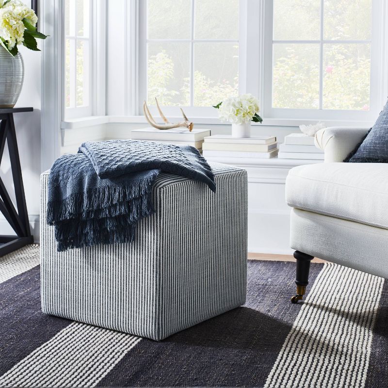Lynwood Square Upholstered Cube Ottoman - Threshold™ designed with Studio McGee, 3 of 28