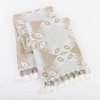 50"x60" Hand in Hand Throw Blanket Tan - Jungalow by Justina Blakeney: Bohemian Style, Woven Acrylic-Polyester Mix with Tassels - 3 of 4