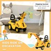 2-in-1 Ride-On Toy Digger Tractor with Pulling Cart for Toddlers - 2 of 4