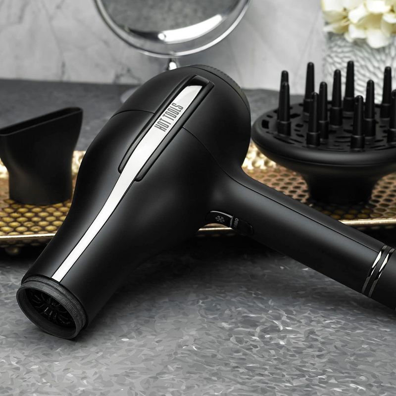 Hot Tools Pro Artist Black Gold 2000-Watt Ionic Hair Dryer | Ultra Powerful Airflow, 5 of 8