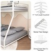 TiramisuBest Twin-over-Full Bunk Bed: Heavy-duty Sturdy Metal, Noise Reduced,Wooden Guardrail, Convenient for Three, No Box Spring, White - 4 of 4
